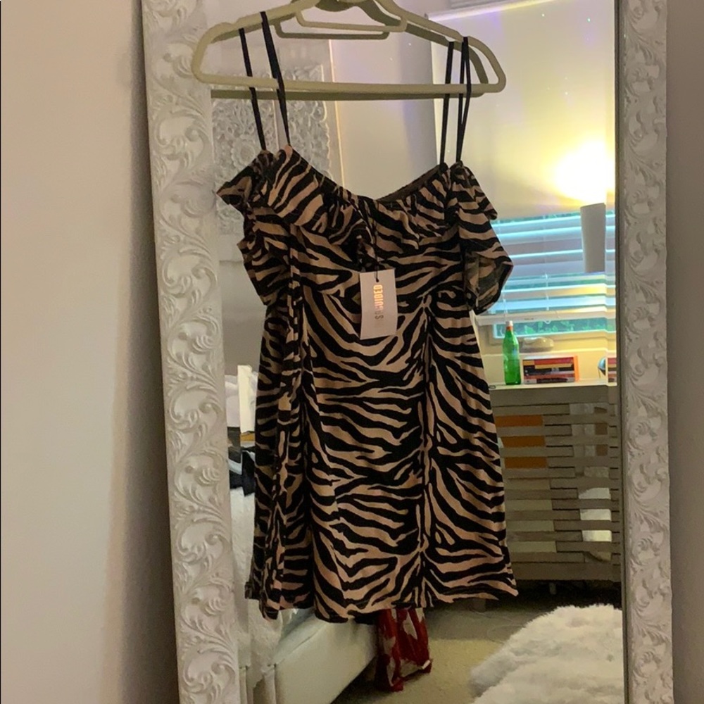 Off the shoulder mini dress
